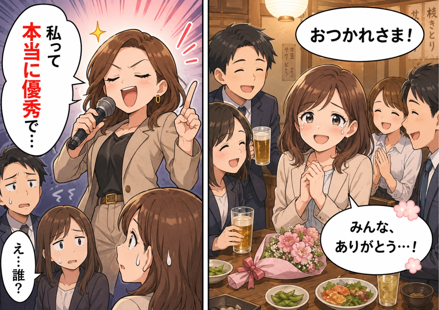 「どうして分かってくれないの!?」私の送別会なのに、面識のない同僚が突然の自分語りで大号泣→困惑する私の前に現れた人物が、彼女を満面の笑みにしたワケのメイン画像