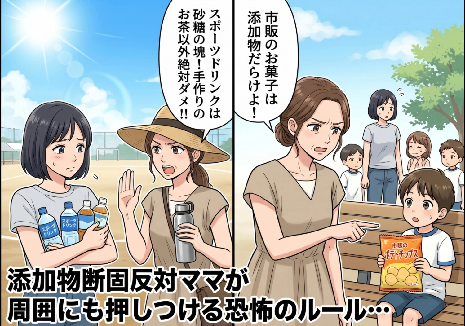 「砂糖は毒！」添加物断固反対の自然派ママ友が周囲に強要する恐怖のルール。極端なこだわりが招いた、真夏の最悪な事件とは？のメイン画像