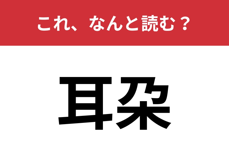 【耳朶】はなんと読む？耳たぶのことを表します！
