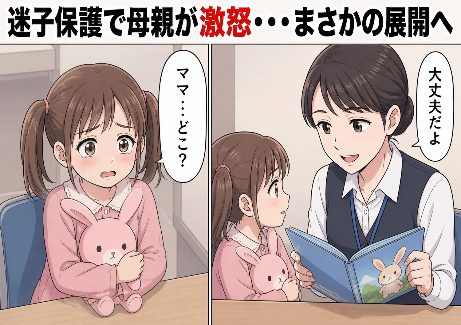 「うちの子に何してんのよ!誘拐する気?」迷子の女の子を保護したら、駆けつけた母親が私を犯人扱い!「本社に訴えてやる」と名札までつかまれ、困り果てていると女の子が・・・のメイン画像