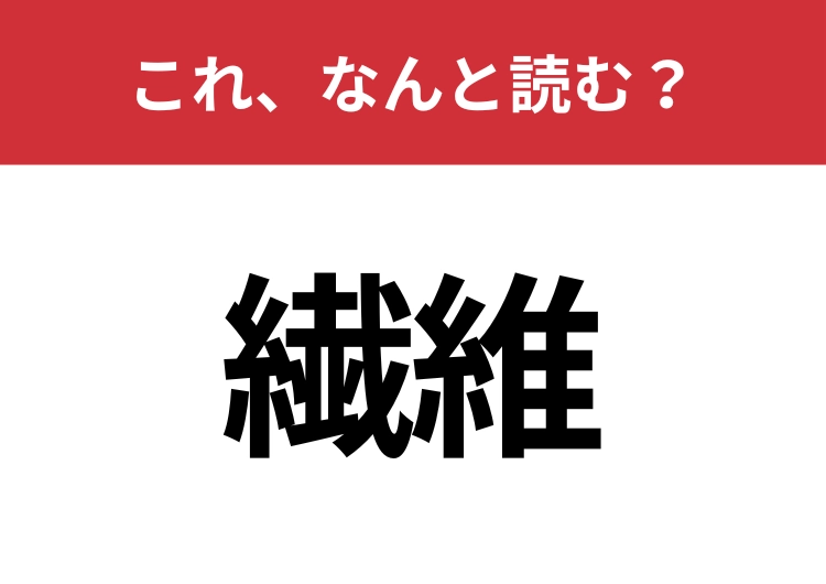 【繊維】はなんと読む？大人なら読みたい！のメイン画像