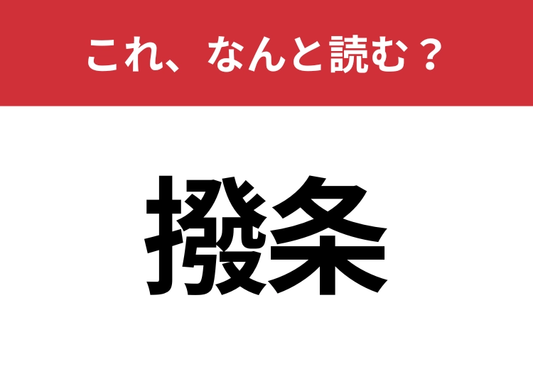 【撥条】はなんと読む？見覚えはあるけど読めますか？のメイン画像