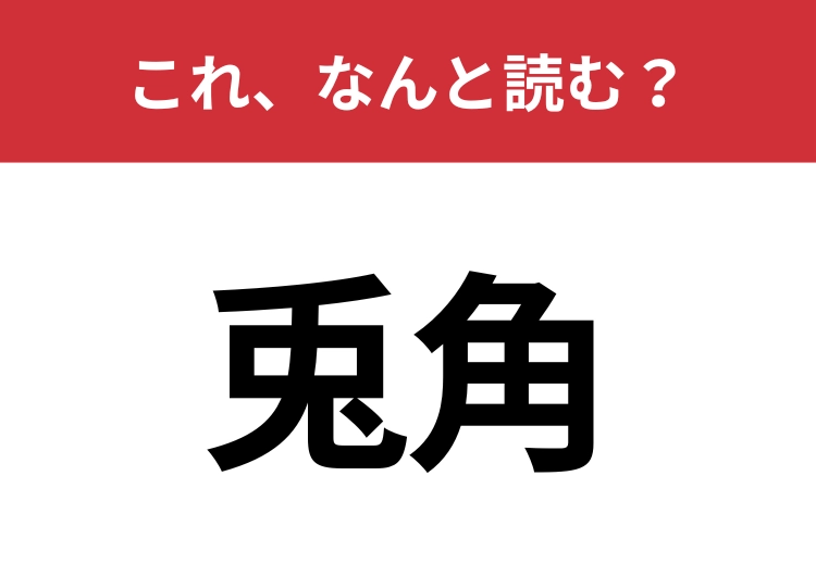 【兎角】はなんと読む？色々な意味で使われています！
