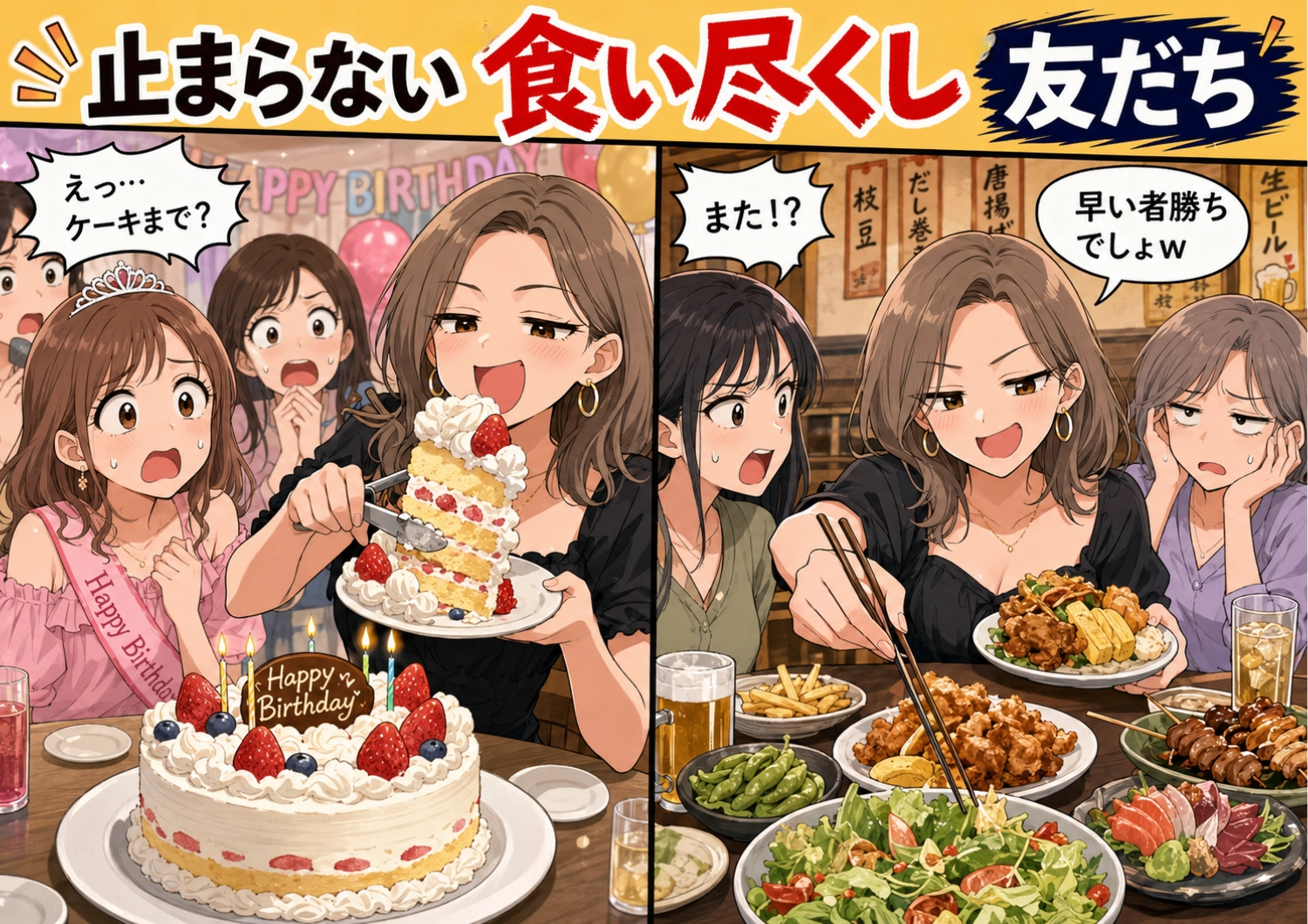 「早い者勝ちでしょw」シェア用の料理をほぼ独り占めする〝食い尽くし系〟女友だち。限界を迎えて注意したらまさかの展開！のメイン画像