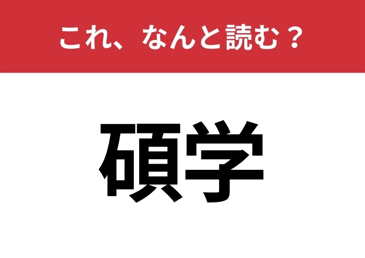 【碩学】はなんと読む？知識人なら知っておきたい！のメイン画像