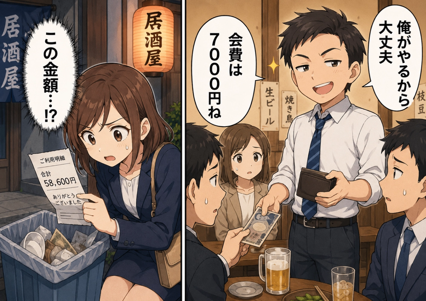 「会費、高すぎない？」飲み会の幹事を独占したがる先輩の怪しい集金。追及して明らかになった手口に呆れるはずが、まさかの意気投合！？のメイン画像