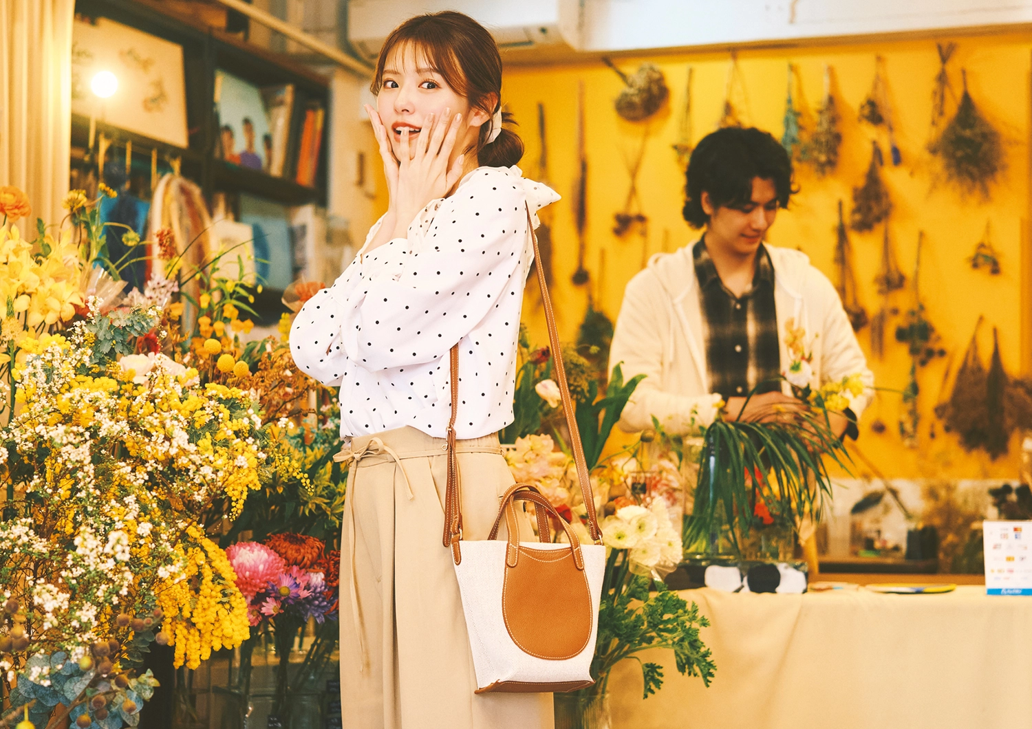 ドット&リボンで甘さも忘れずに♡カジュアル休日コーデ【毎日コーデ】