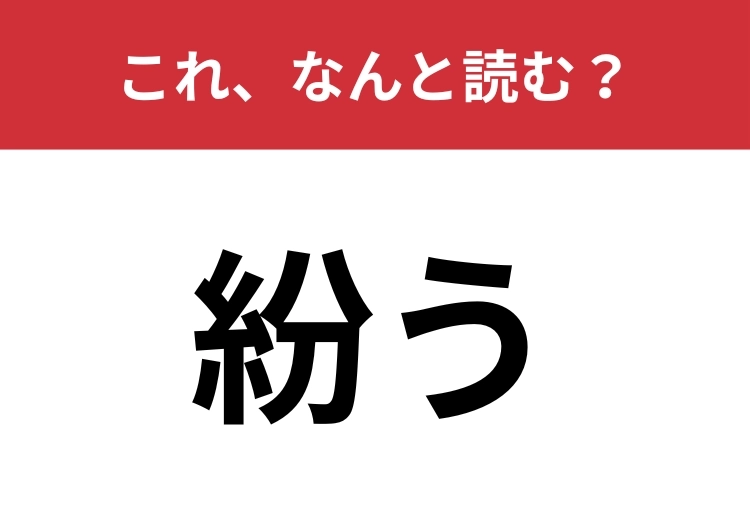 【紛う】はなんと読む?「ふんう」とは読みませんよ!のメイン画像