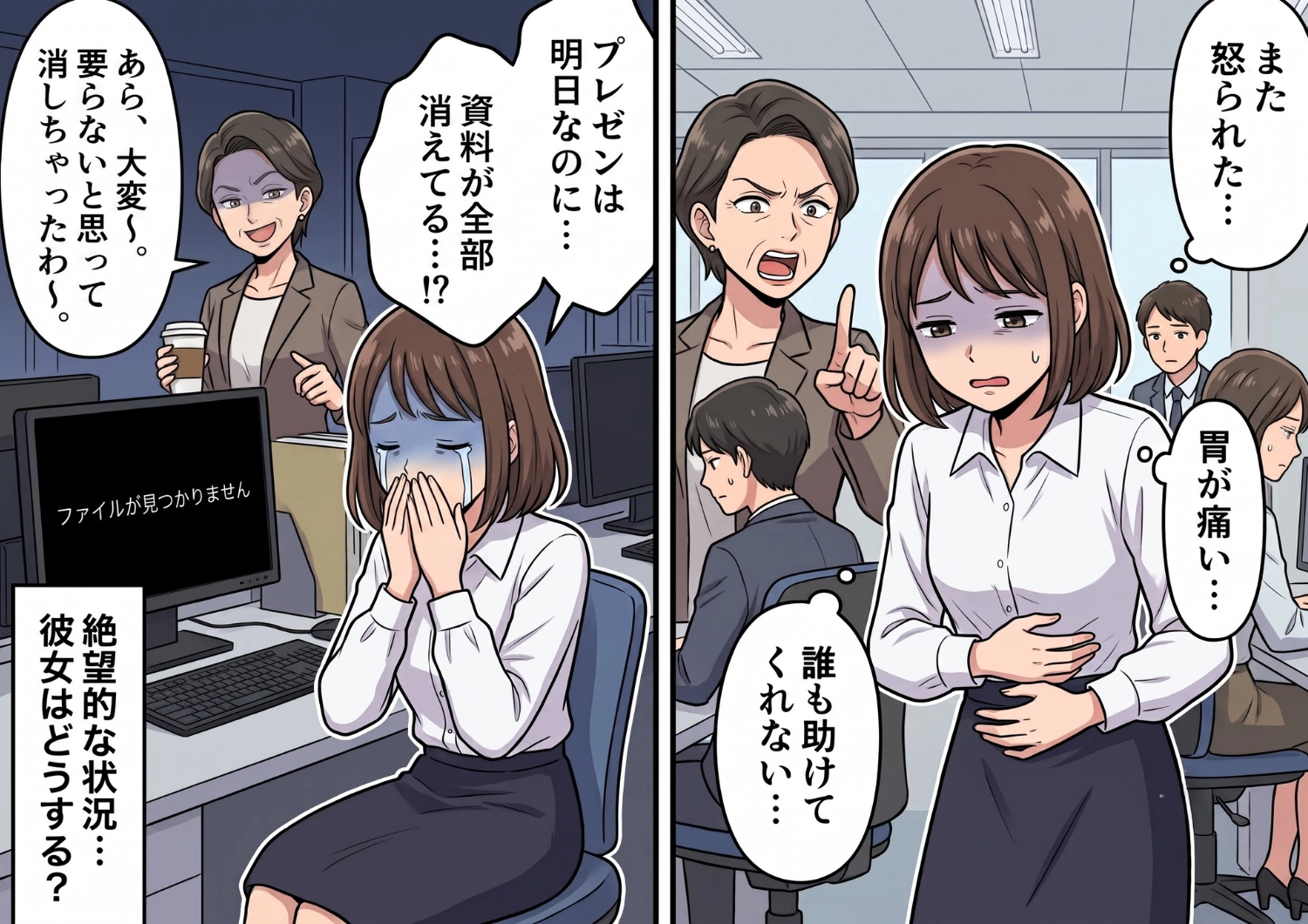 理不尽な先輩からの終わらない嫌がらせ。毎日泣きながらも顧客のために走り続けた私に訪れた、予想外すぎる運命のターニングポイントとは?のメイン画像