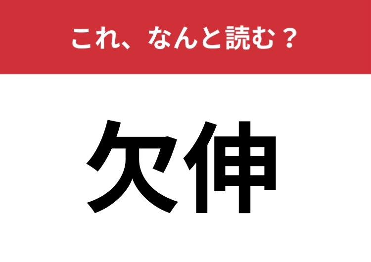 【欠伸】はなんと読む？「あくび」以外にもう一つ読み方があるんです！