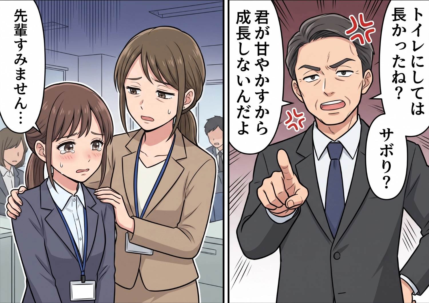 「トイレ長すぎじゃない？」ネチネチ上司の嫌がらせに限界・・・退職を決意した先輩が最後に仕掛けた衝撃の反撃とは！？のメイン画像