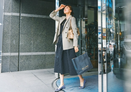 ベーシックをドット柄でアプデ♡ まわりからも憧れられる先輩風コーデ【毎日コーデ】