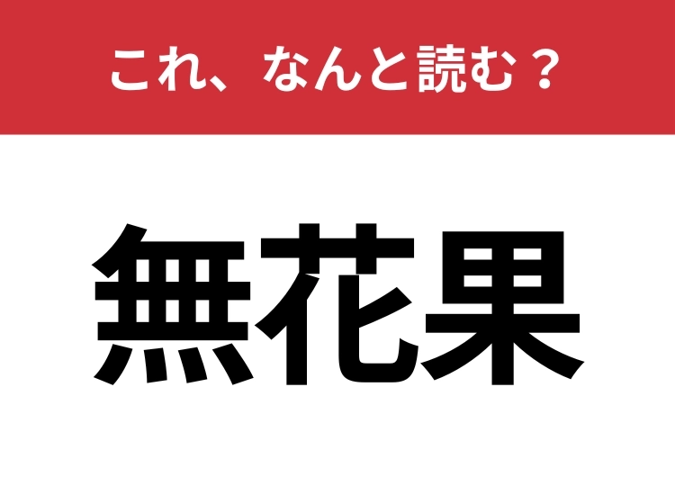 【無花果】はなんと読む？大人なら読めますよね？のメイン画像