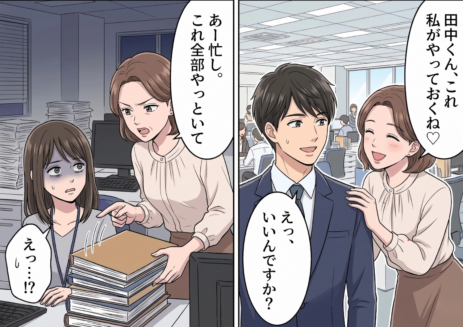 職場で「男好きの先輩」に目をつけられ、他人の仕事を全て押し付けられる地獄の毎日・・・。心身ともに限界を迎えた私の前に現れた、思いがけない「救世主」とは?のメイン画像