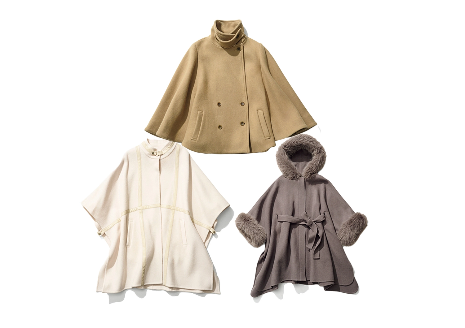 オンオフどちらも使える!着回しやすさバツグンのケープ風コート3選