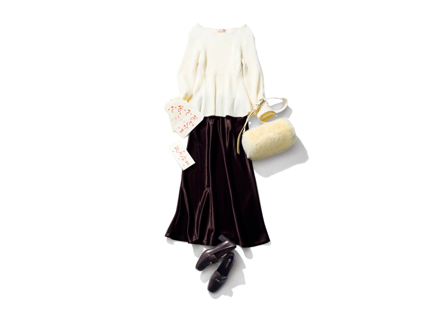 ブラウン×白で可愛く♡着回し力高めなチュニックを主役にした清楚コーデ【毎日コーデ】のメイン画像