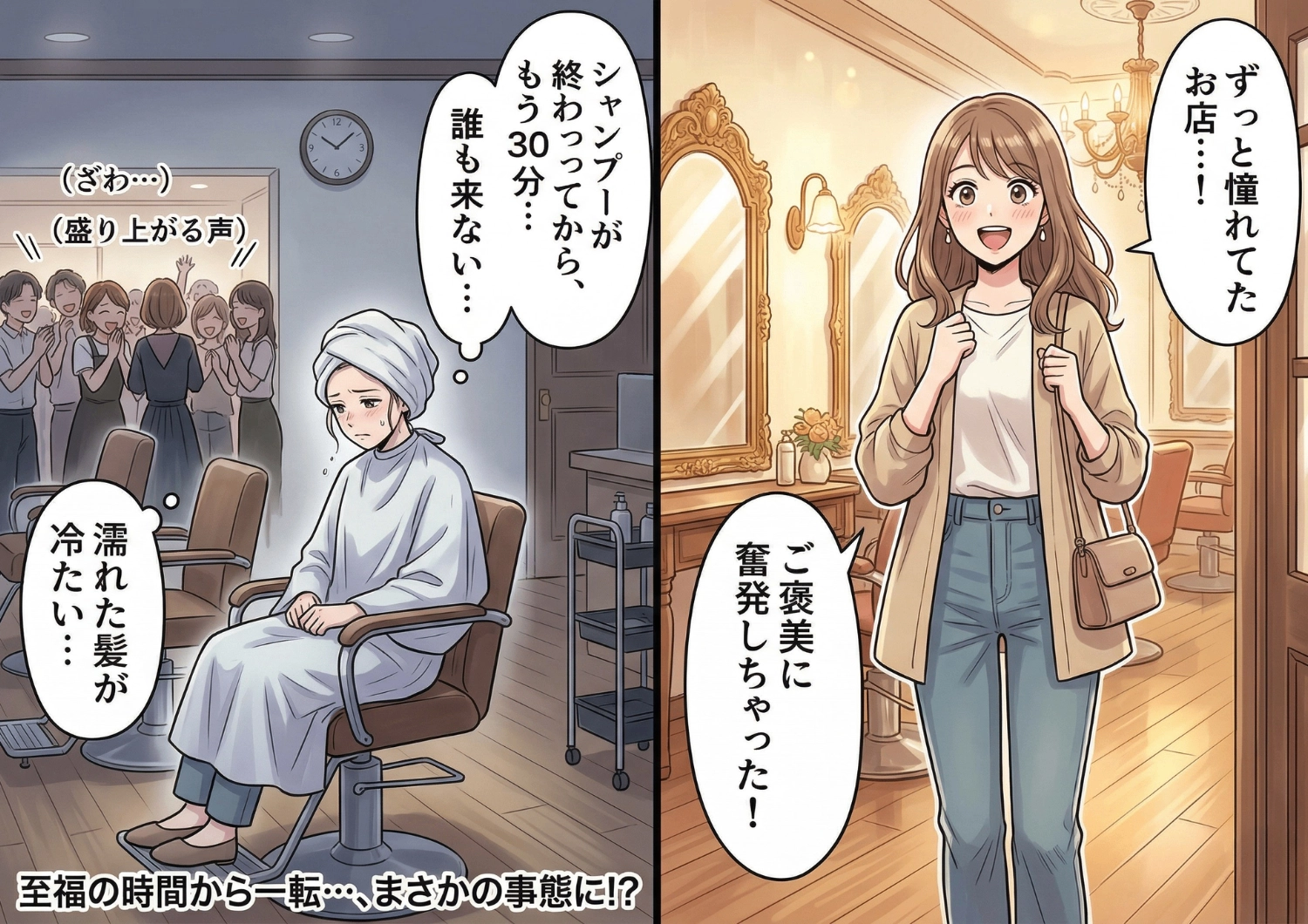 憧れの美容院で〝シャンプー後放置〟の地獄・・・大物ゲスト優先で後回しにされた私を救ったのは！？のメイン画像