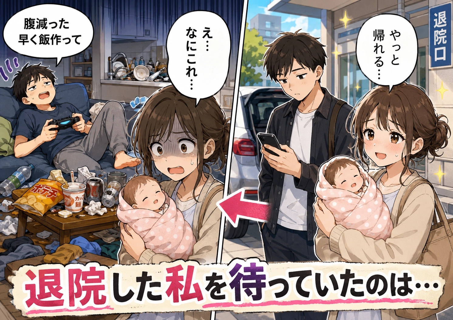 退院直後の妻に「俺疲れてるから飯作って」と言い放つ夫。身勝手すぎる発言に限界を迎えた妻が、密かに進めていた驚きの計画とは・・・？のメイン画像