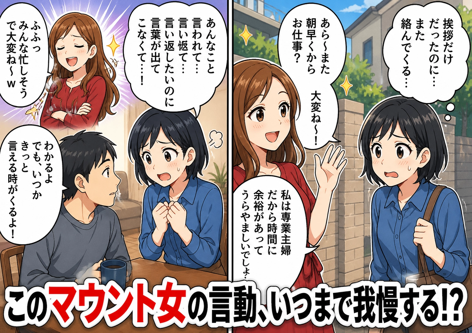専業主婦のマウント攻撃を受け流す私が、子ども達の友情で救われた話のメイン画像