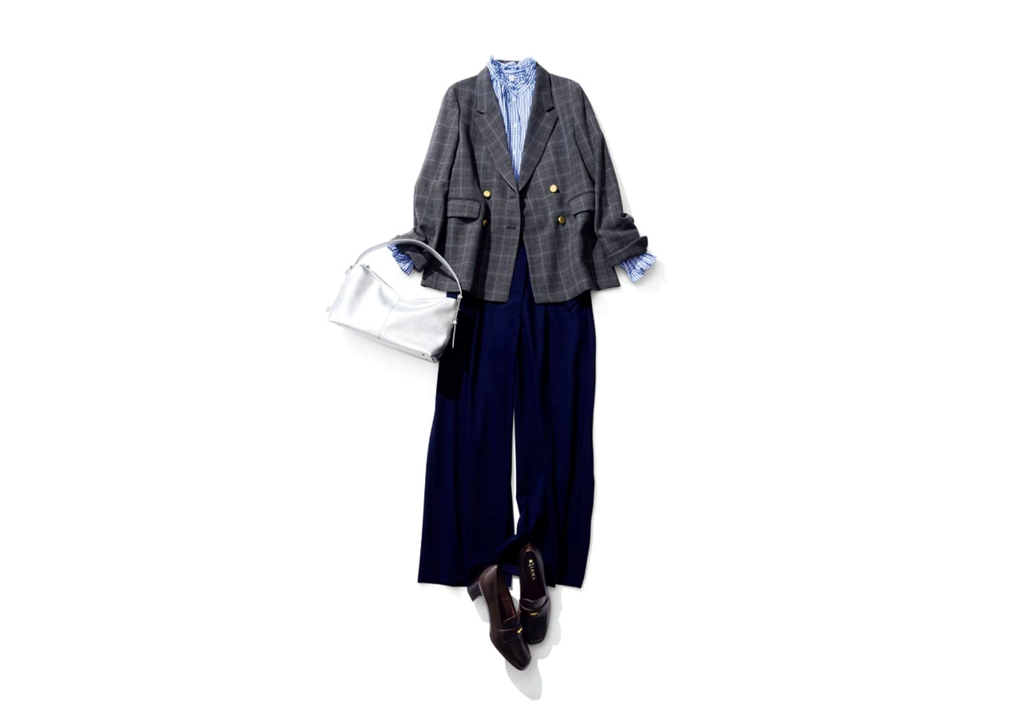 カチッとしたスタイルで、仕事の気合いを入れて！チェックJKの通勤コーデ【毎日コーデ】