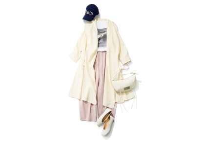 スッピン隠しのキャップが頼れる！楽ちん&華やかなカジュアルコーデ【毎日コーデ】