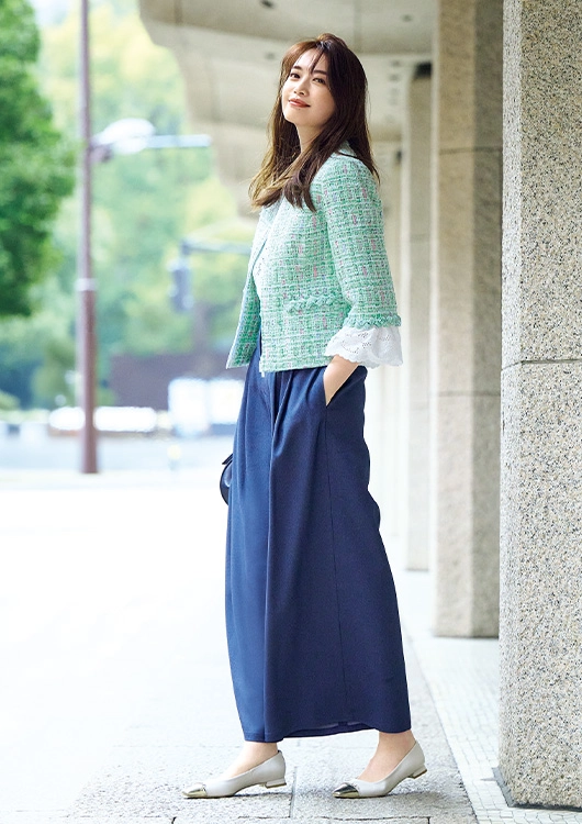 ワイドパンツ&times;ジャケット