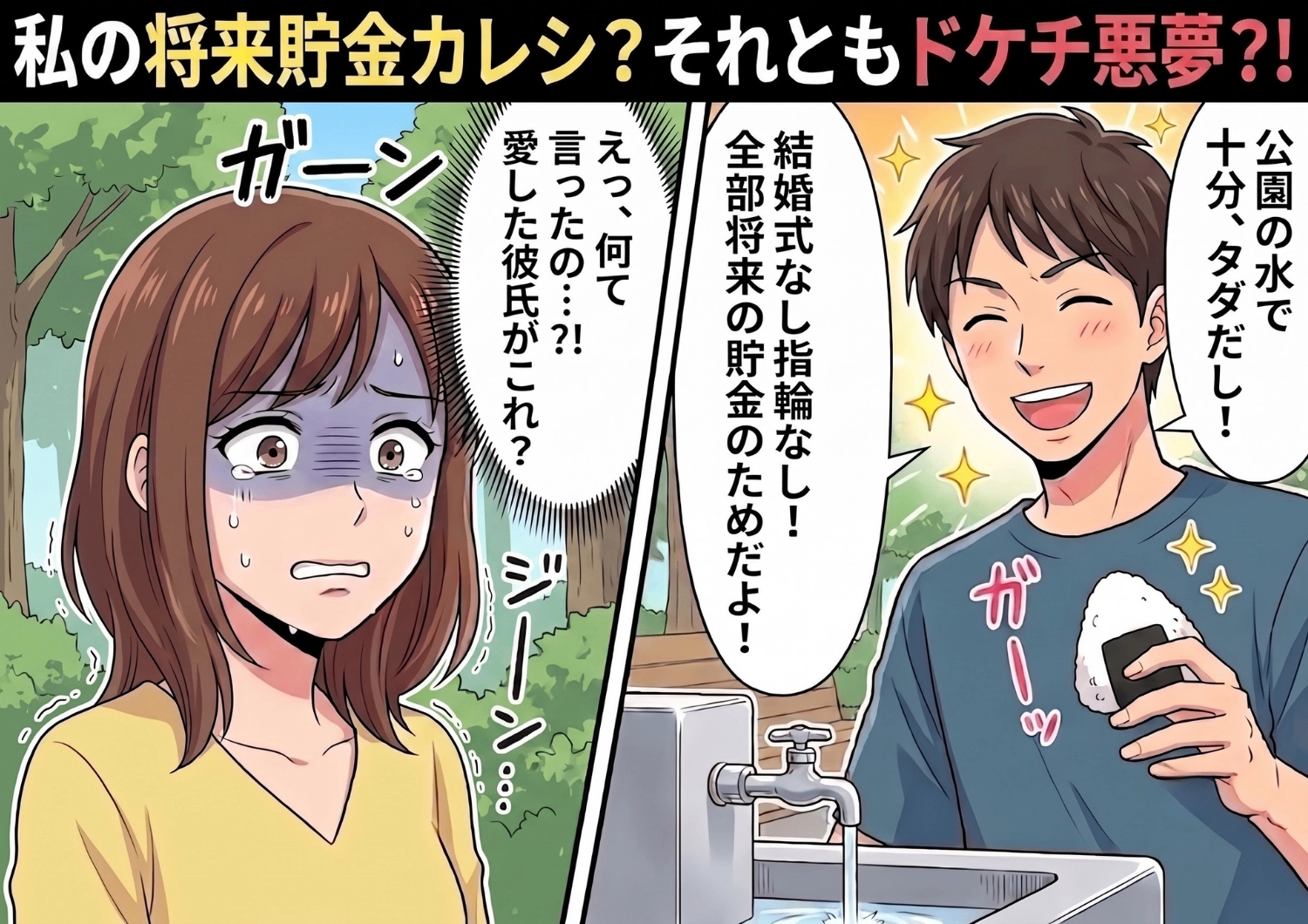 将来を見据える素敵な彼だと思っていたのに。異常なまでの節約を強要する倹約家の彼氏の裏の顔と、その先に待っていた想定外の結末とは?のメイン画像