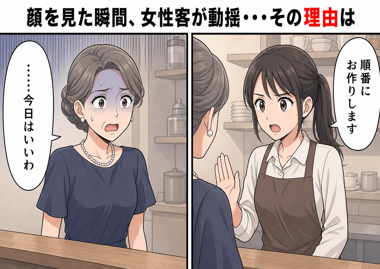 後編/「私は急いでるの!誰より先に作りなさい!」昼どきの行列を無視してレジに割り込み、同僚を怒鳴りつける女性客!困った同僚に呼ばれて私がカウンターに出ると→客は私の顔を見て青ざめ・・・のメイン画像