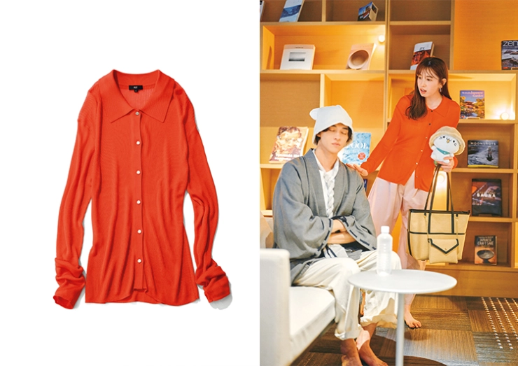 andGIRL春号 着回しスペシャル 登場回数3位 ポロカーディガン