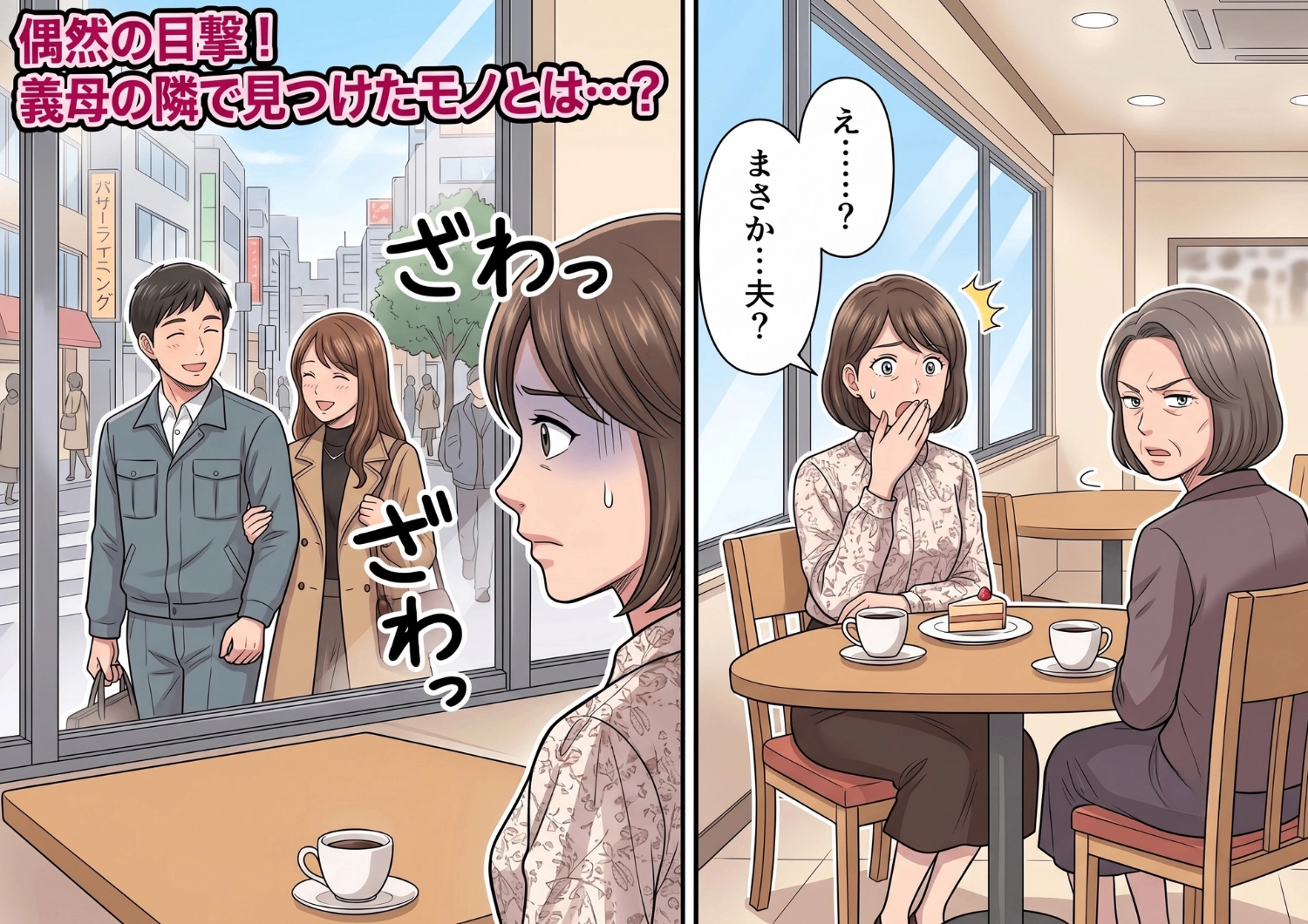 夫の不倫現場を義母と目撃!味方をしてくれると思いきや義母がまさかの暴言連発・・・?スカッと大逆転する嫁の秘密とはのメイン画像