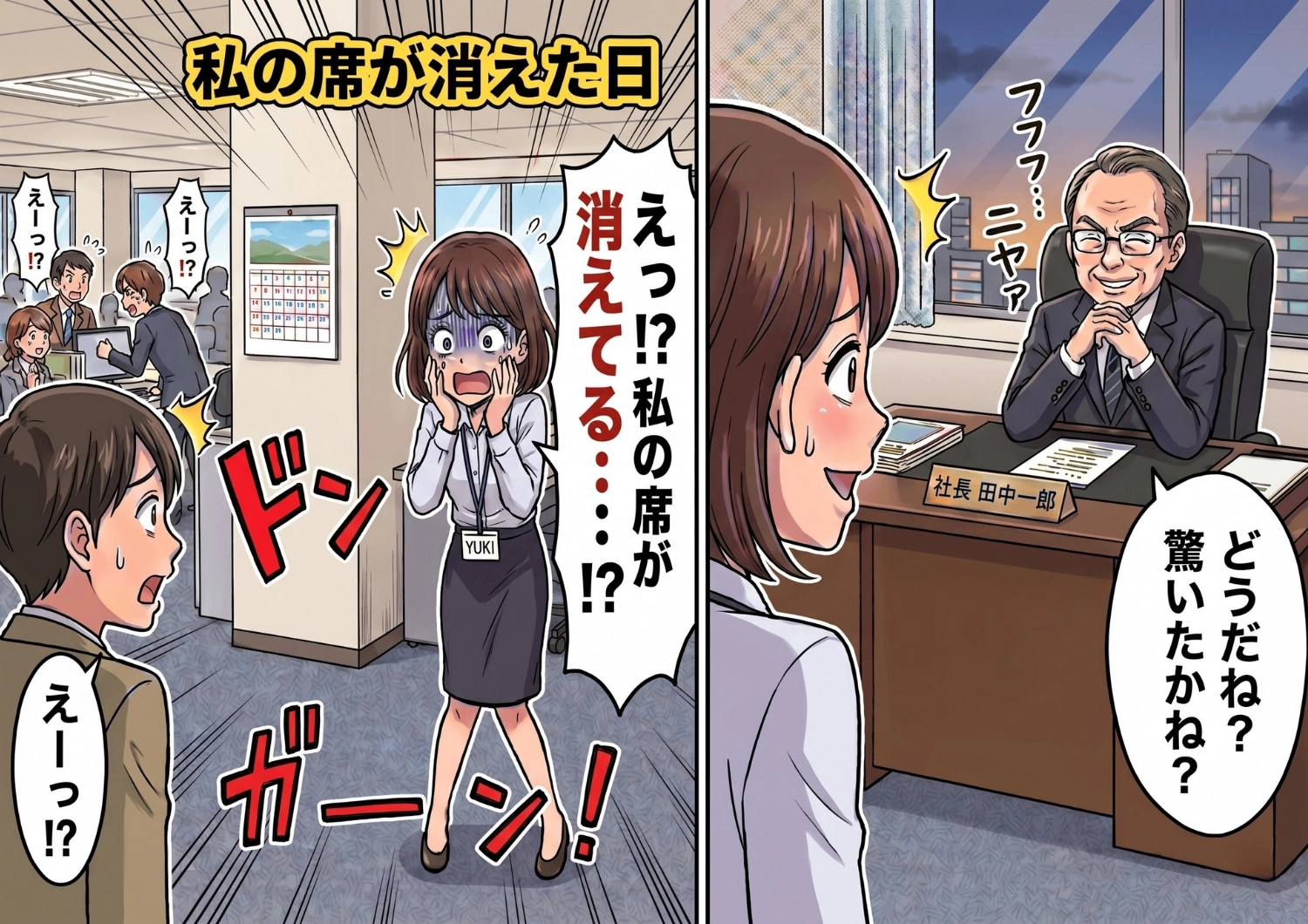 退職を伝えた途端に始まった社長の陰湿パワハラ。席まで撤去された私が、最後の出社日を迎えたあとに会社を揺るがす大事件が勃発！？のメイン画像