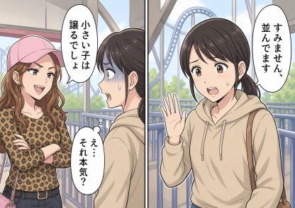「うちの子は小さいんだから、順番を譲られて当然でしょ」80分待ちの行列に柵をまたいで割り込む親子!係員が注意しても「子どもに冷たい遊園地ね」と大声で居座り、列が止まってしまい・・・