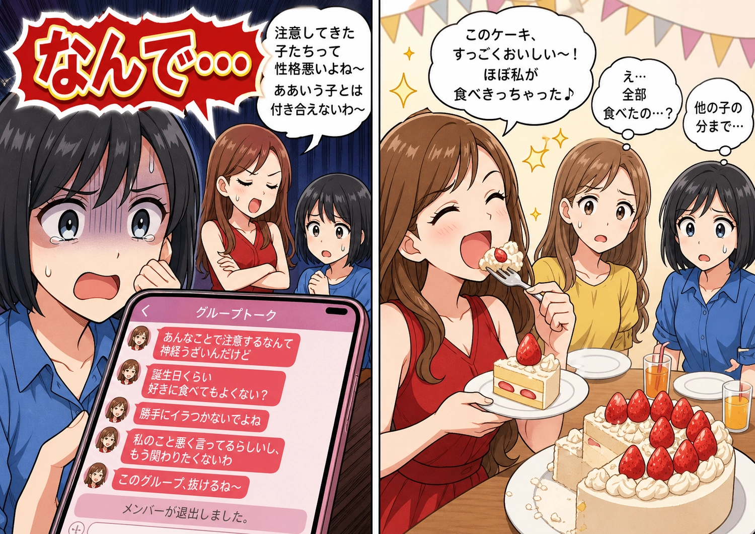 食い尽くし癖に悩む友人関係を改善する決意の物語のメイン画像