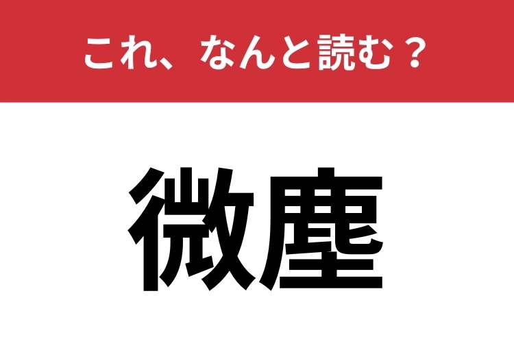 【微塵】はなんと読む？ヒントはあのプランクトン！のメイン画像