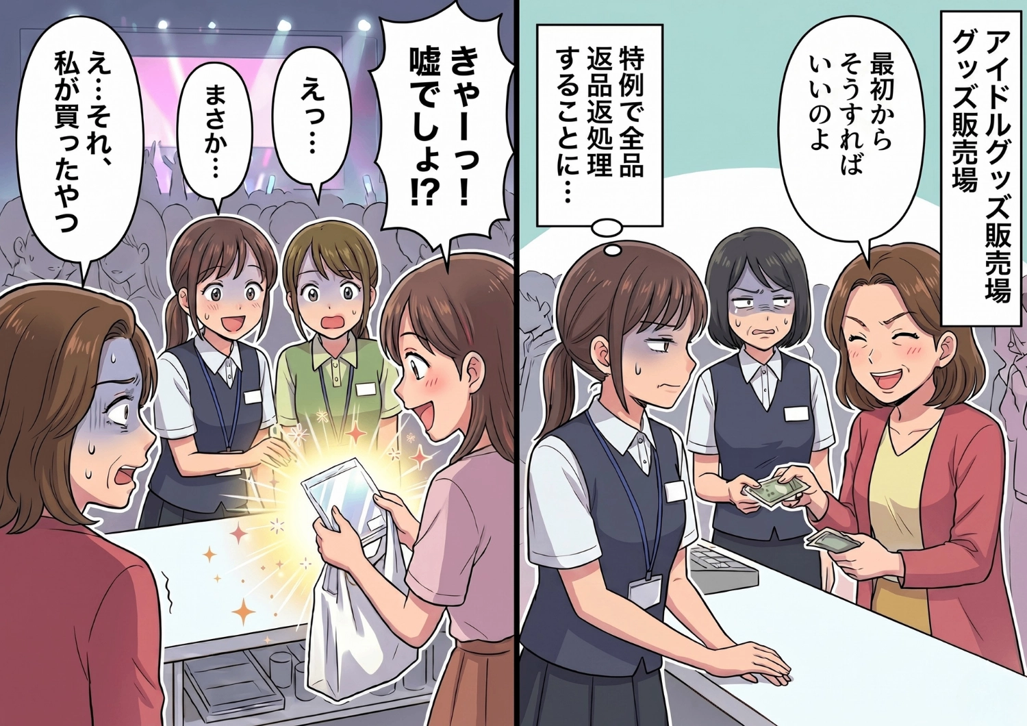 後編／アイドルのライブ会場でグッズ販売を手伝っていたら、とんでもないクレーマー客に遭遇！？理不尽な要求を突きつけられた私が体験した、予想外すぎるハプニングとは・・・のメイン画像