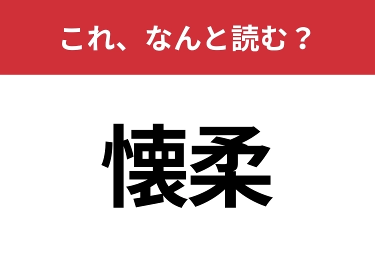 【懐柔】はなんと読む?意外と知らない読み方!のメイン画像