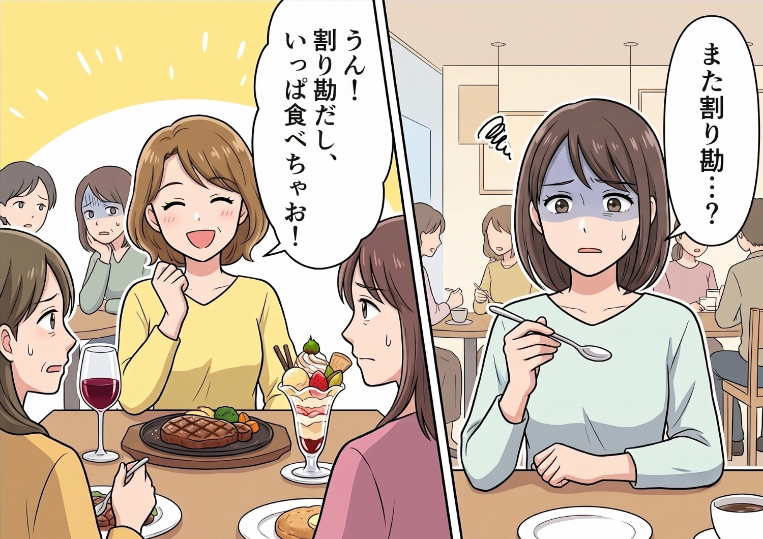 ママ友との楽しいランチ会のはずが、「割り勘」ルールを悪用する一人のせいで不満が爆発!?平和な集まりに波乱を巻き起こした、ある日の信じられない出来事とは・・・のメイン画像