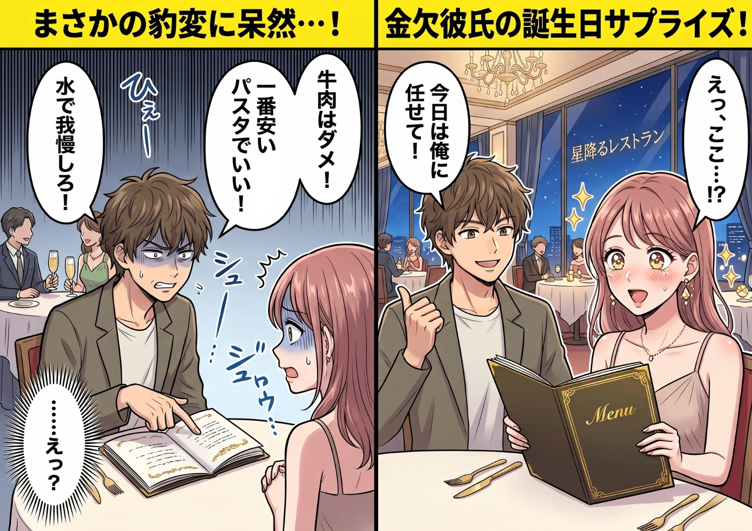 貧乏な彼氏が私の誕生日に高級レストランを予約！背伸びした結果、誕生日ディナーが最悪の思い出に・・・のメイン画像