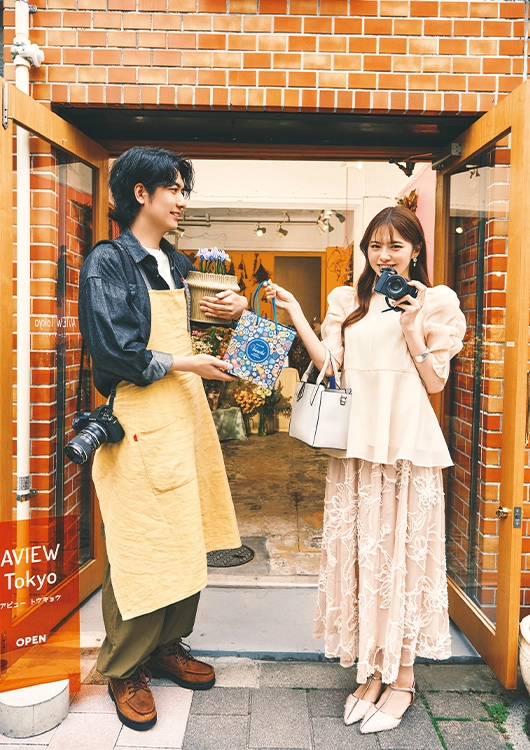 毎日コーデ　鈴木ゆうか　ベージュブラウス×チュールスカート