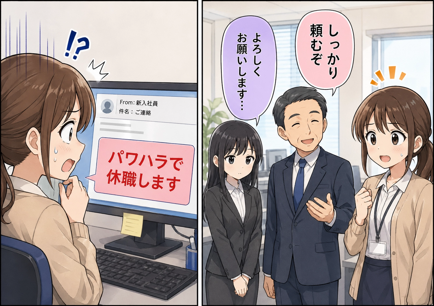 「パワハラで休職します」突然メールを残して消えた新入社員。誰もが困惑する中、彼女の行動の裏に隠された真実に背筋が凍る・・・のメイン画像
