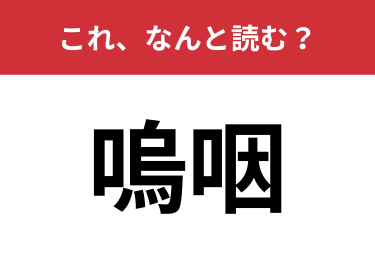【嗚咽】はなんと読む？間違えて使っている人も多いかも？