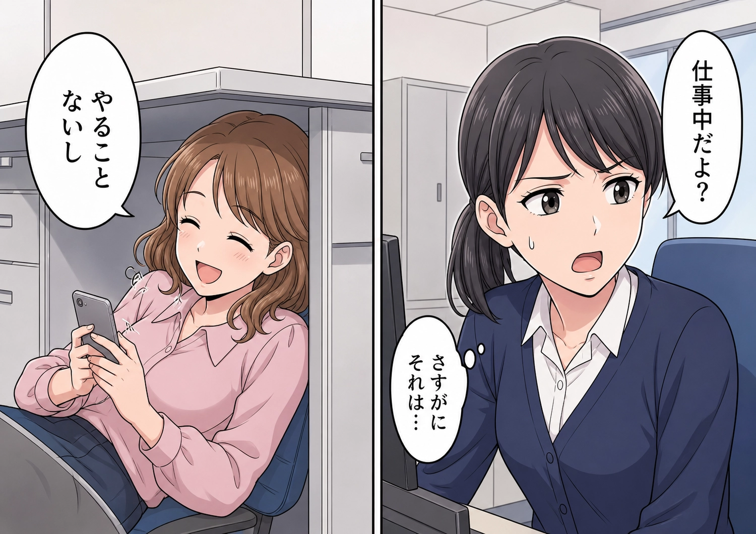 「新人だから、まだやることがないんです」仕事中に動画やメイクばかりしている新入社員!注意すると今度は「お腹が痛い」と毎日30分以上トイレにこもるように→心配して様子を見に行くと・・・のメイン画像