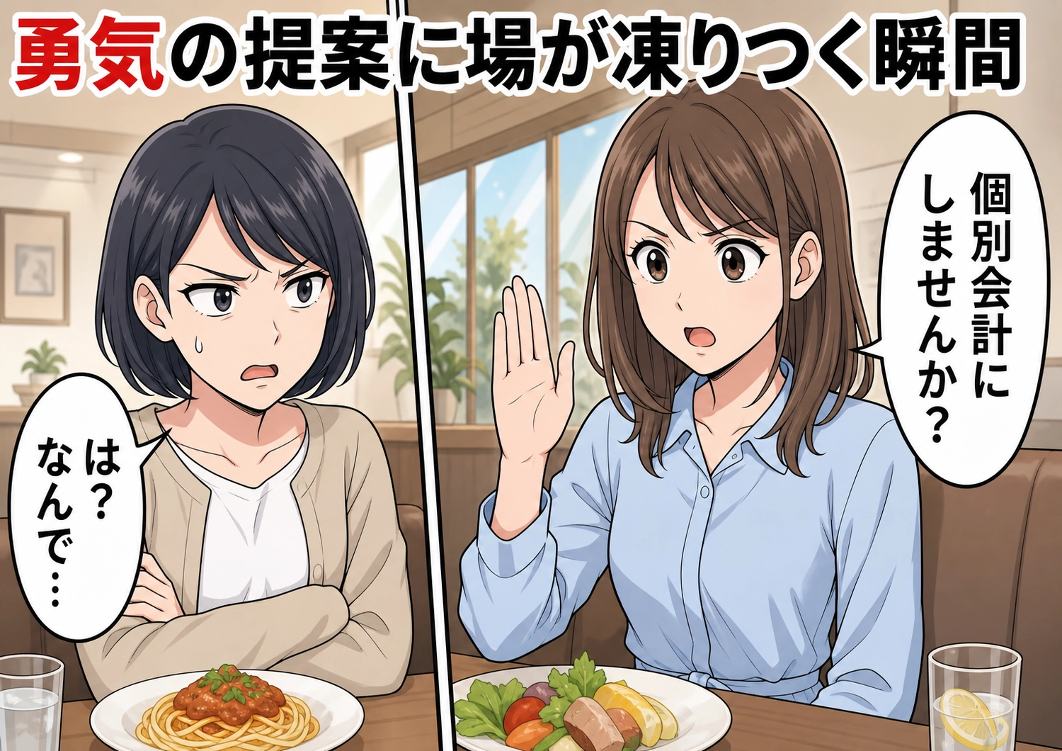 後編／「え、それも割り勘？」毎回大量注文するママ友に一同唖然！割り勘悪用を見抜いた私が個別会計を提案した結果・・・のメイン画像