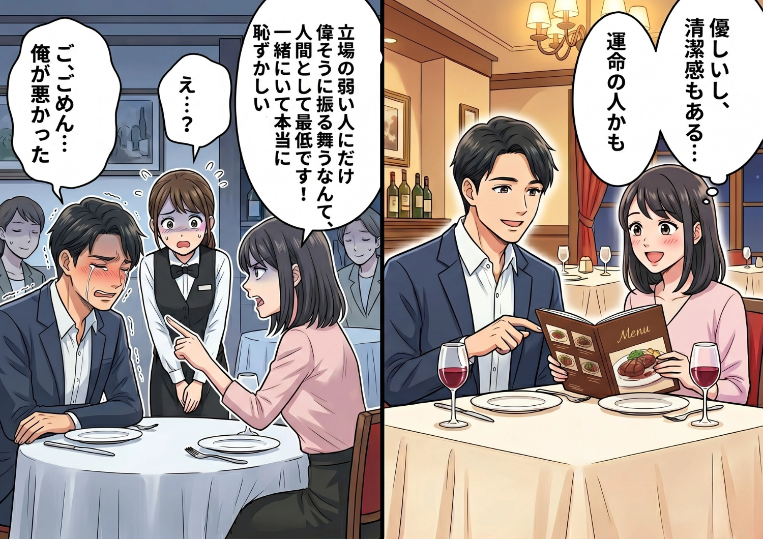 後編／婚活で出会ったハイスペ男性と念願の初デート！しかしレストランでの〝モラハラ発言〟に、恋心が一瞬で冷めることに・・・！？のメイン画像