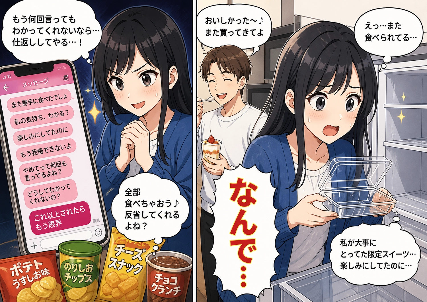 食べ尽くしの悩み！同棲生活の甘辛な日常に潜む衝撃の真実のメイン画像