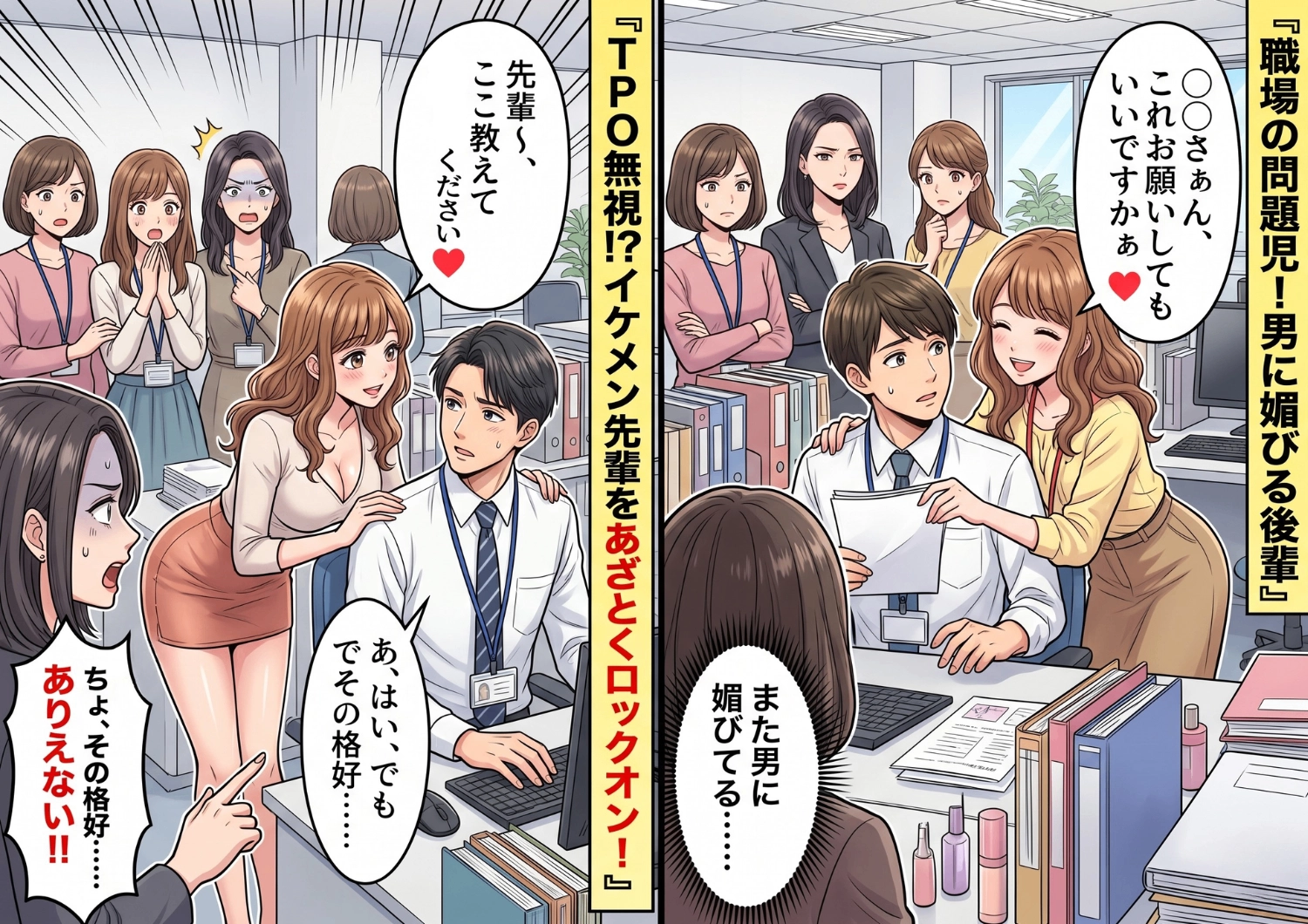 「おばさんに教わることはありません！」男にだけ愛想全開の後輩が大暴走！イケメン社員を狙った結果・・・まさかの展開に！？のメイン画像