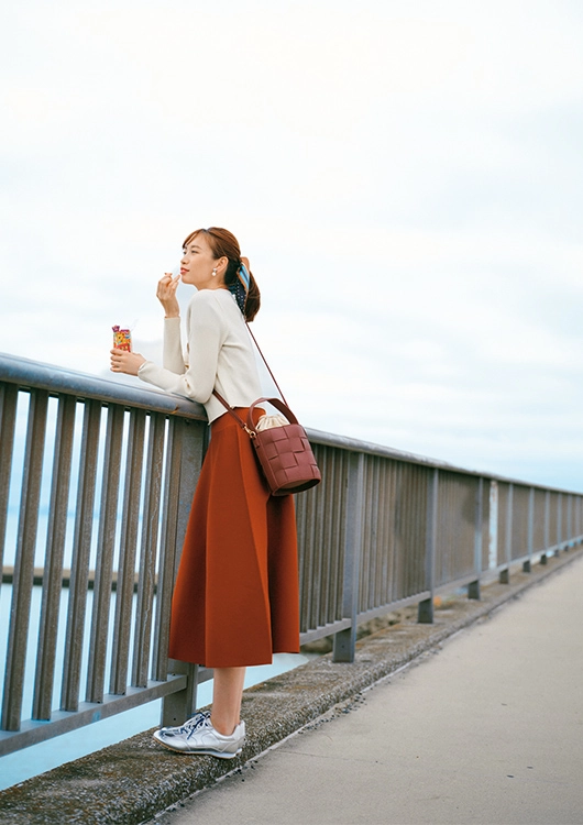 GU×PLSTでつくる着痩せ休日コーデ