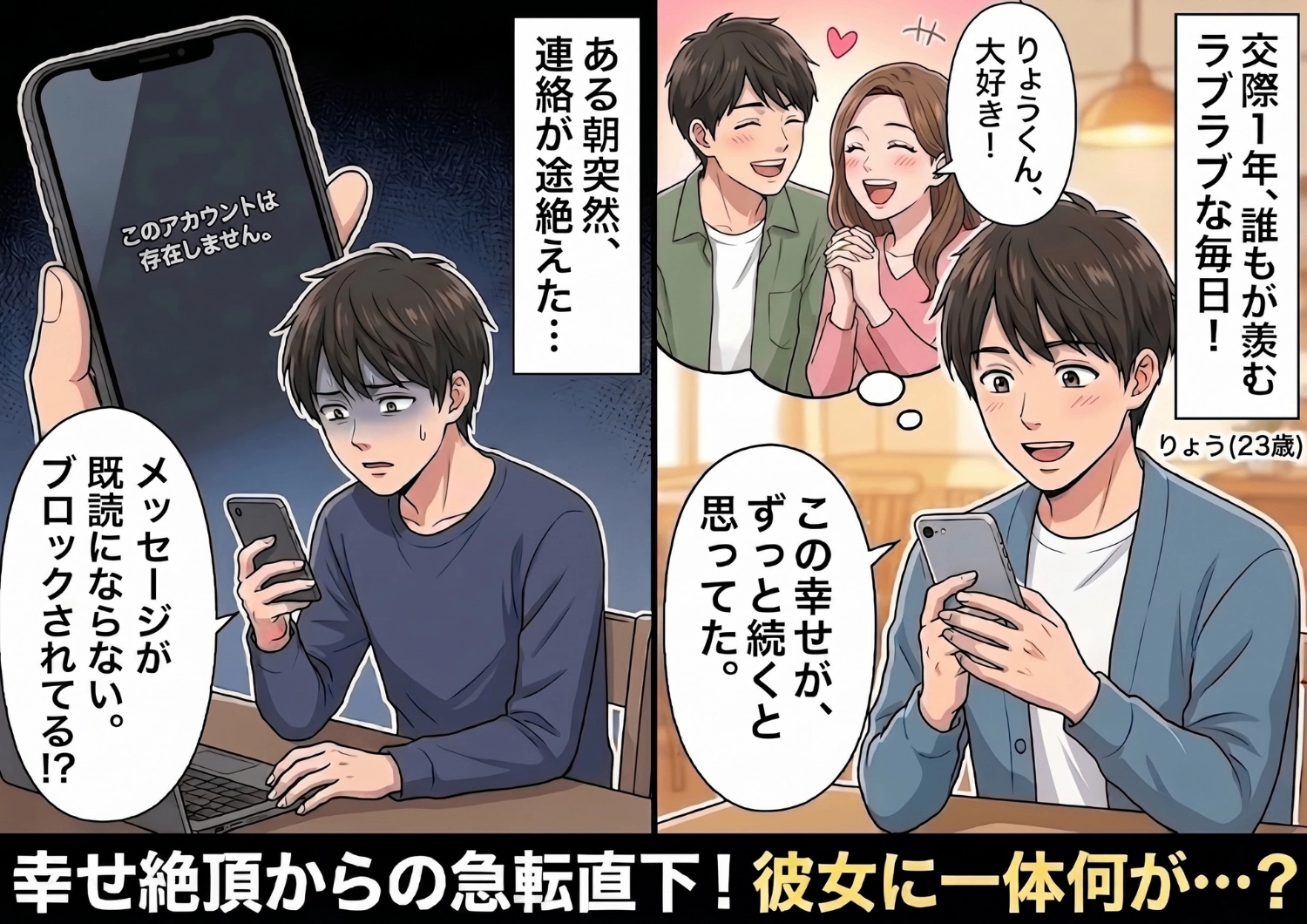 昨日までラブラブだった彼女が突然の音信不通。僕だけがSNSをブロックされていた裏に隠された恐るべき真実とは?のメイン画像