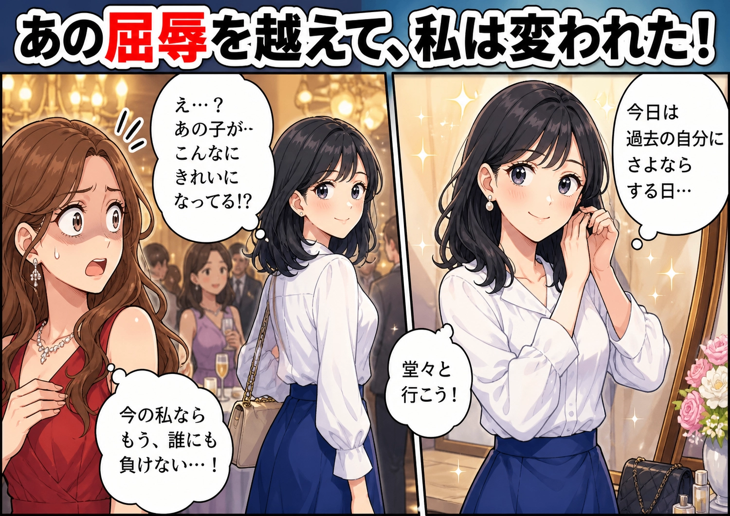 高校時代の因縁を越え、同窓会での逆転劇が導く新たな自信のメイン画像