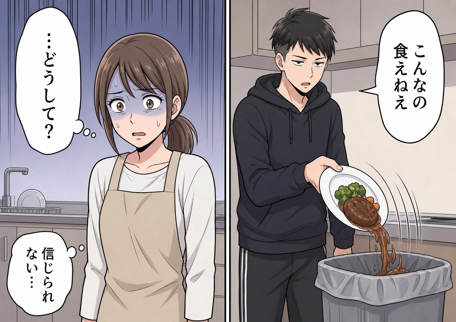 「お前って料理下手だよな、こんなの食えねえ」彼氏のために作ったご飯をゴミ箱に捨てられた！デートでも不機嫌でお母さん扱いされ続け、親友のアドバイスどおりある料理を出してみると・・・のメイン画像